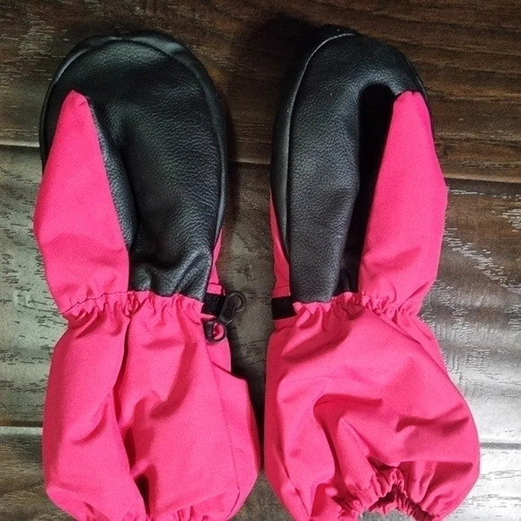 MCTI Kids XS Pink Waterproof Windproof Warm Long cuff Mittens - Picture 3 of 3